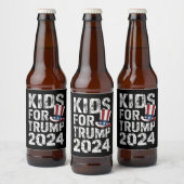 トランプUSAの子供たち2024年選挙 ビールラベル (ボトル)