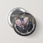 トランプV.サンダース 缶バッジ (正面&裏面)