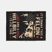 トランプVanceはフェロンとヒルビリーTを取るつもり フリースブランケット (正面(横))