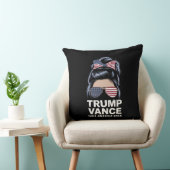 トランプVanceアメリカを戻す乱雑なBun女の子 クッション (椅子)