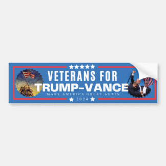 トランプVance 2024の退役軍人 バンパーステッカー