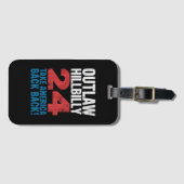 トランプVance 2024アウトローヒルビリー米国国旗のヴィンテージ ラゲッジタグ (正面横)