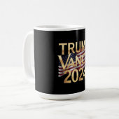 トランプVance 2024アメリカはっきりした向けビジョン、マグカップ コーヒーマグカップ (正面左)