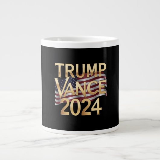 トランプVance 2024アメリカはっきりした向けビジョン、マグカップ ジャンボコーヒーマグカップ (正面)