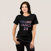 トランプVance 2024キャンペーンロゴ トライブレンドTシャツ (正面全面)