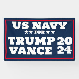 トランプVance 2024バナーの米国海軍 横断幕