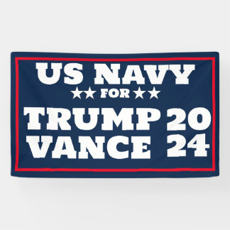 トランプVance 2024バナーの米国海軍 横断幕