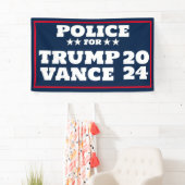 トランプVance 2024バナーの警察 横断幕 (インサイチュ)