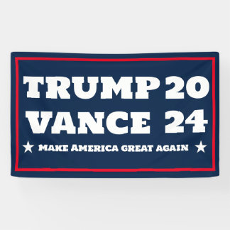 トランプVance 2024バナーの警察 横断幕