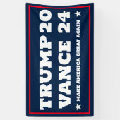 トランプVance 2024バナーの警察 横断幕 (縦)