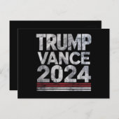 トランプVance 2024レトロヴィンテージ米国選挙 ポストカード (正面/裏面)