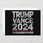 トランプVance 2024レトロヴィンテージ米国選挙 招待状 (正面/裏面)
