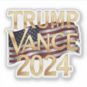トランプVance 2024保守的な値，シール シール (正面)