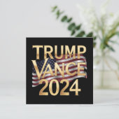 トランプVance 2024保守的な値，シール 招待状 (スタンド正面)