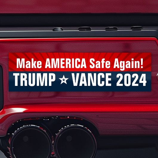 トランプVance 2024再びアメリカを安全にする バンパーステッカー