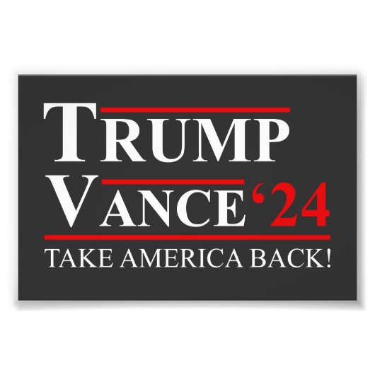 トランプVance 2024副社長トランプ2024 フォトプリント (正面)