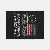 トランプVance 2024大統領トランプのサポーターRe-elec フリースブランケット (正面(横))