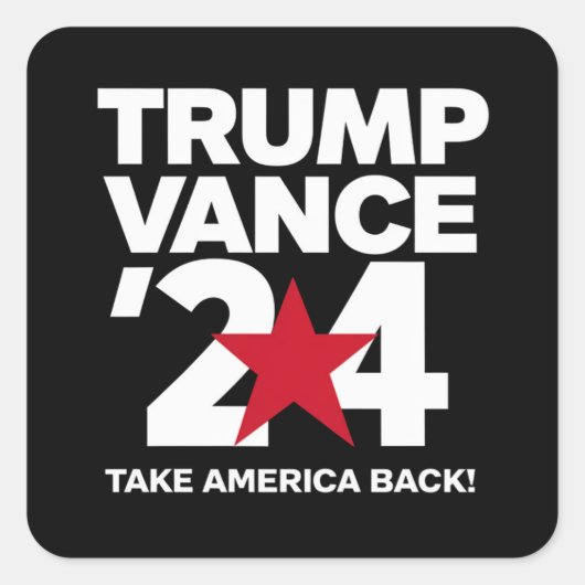 トランプVance 2024投票トランプ2024選挙 スクエアシール (正面)