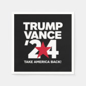 トランプVance 2024投票トランプ2024選挙 スタンダードカクテルナプキン (正面)