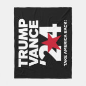 トランプVance 2024投票トランプ2024選挙 フリースブランケット (正面)