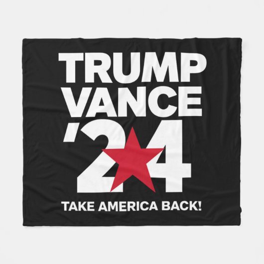 トランプVance 2024投票トランプ2024選挙 フリースブランケット (正面(横))