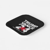 トランプVance 2024投票トランプ2024選挙 ペーパープレート (傾斜あり)