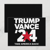 トランプVance 2024投票トランプ2024選挙 ポストカード (正面/裏面)