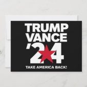 トランプVance 2024投票トランプ2024選挙 招待状 (正面)