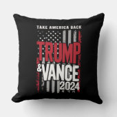 トランプVance 2024米国国旗でアメリカを連れ戻す クッション (正面)