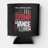 トランプVance 2024米国国旗でアメリカを連れ戻す 缶クーラー (正面)