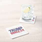 トランプVance 2024 スクエアペーパーコースター (インサイチュ)