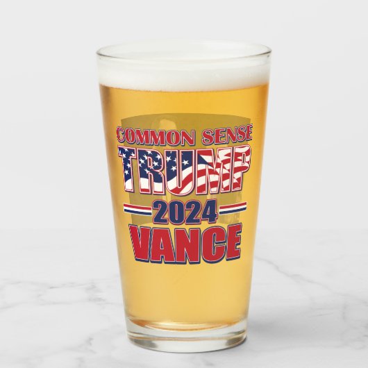 トランプVance 2024 タンブラーグラス (ドリンク裏面)