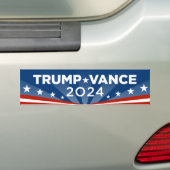 トランプVance 2024 バンパーステッカー (車上)