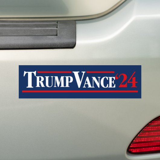トランプVance 2024 バンパーステッカー (車上)