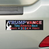 トランプVANCE 2024 バンパーステッカー (車上)