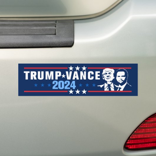 トランプVance 2024 バンパーステッカー (車上)
