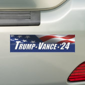 トランプVance 2024 バンパーステッカー (車上)