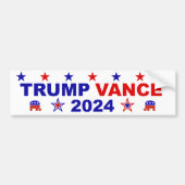 トランプVance 2024 バンパーステッカー (正面)