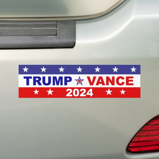 トランプVANCE 2024 バンパーステッカー (車上)