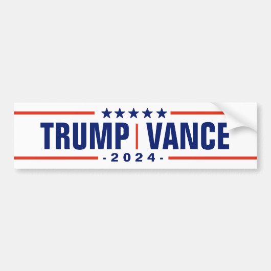 トランプVance 2024 バンパーステッカー (正面)