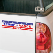 トランプVANCE 2024 バンパーステッカー (トラック上)