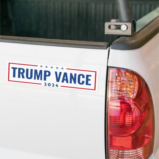 トランプVANCE 2024 バンパーステッカー (トラック上)
