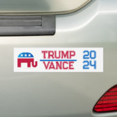 トランプVance 2024 バンパーステッカー (車上)