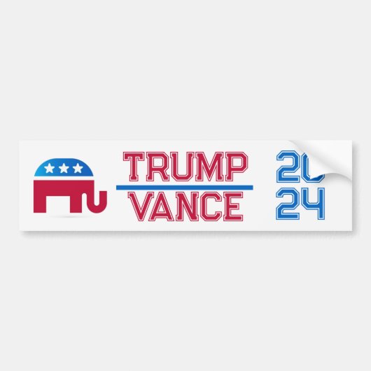 トランプVance 2024 バンパーステッカー (正面)