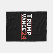 トランプVance 2024 フリースブランケット (正面(横))