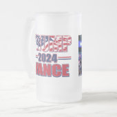 トランプVance 2024 フロストグラスビールジョッキ (正面左)