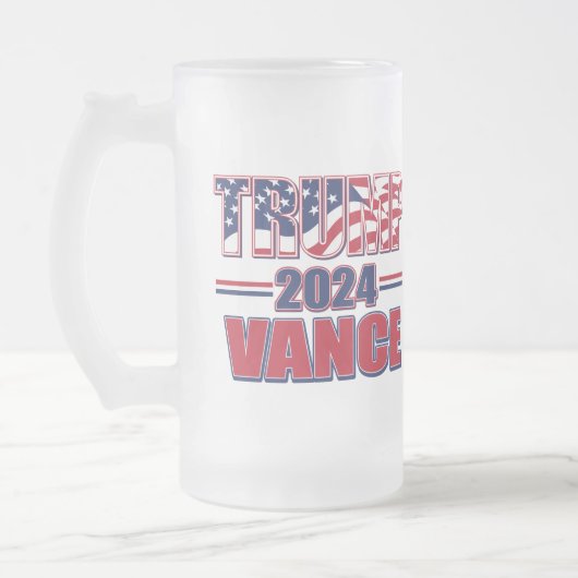 トランプVance 2024 フロストグラスビールジョッキ (左)