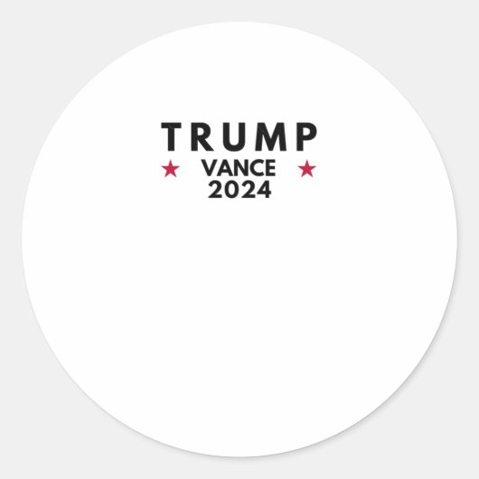 トランプVance 2024 ラウンドシール (正面)