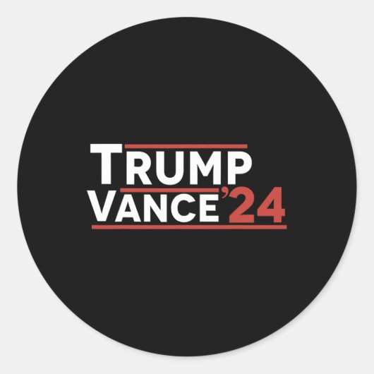 トランプVance 2024 ラウンドシール (正面)