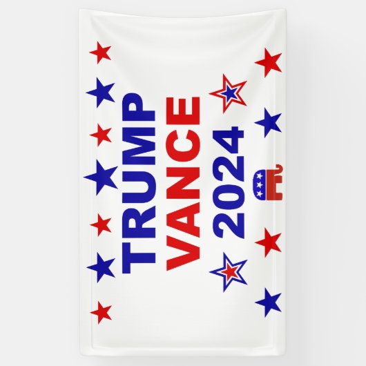 トランプVance 2024 横断幕 (縦)